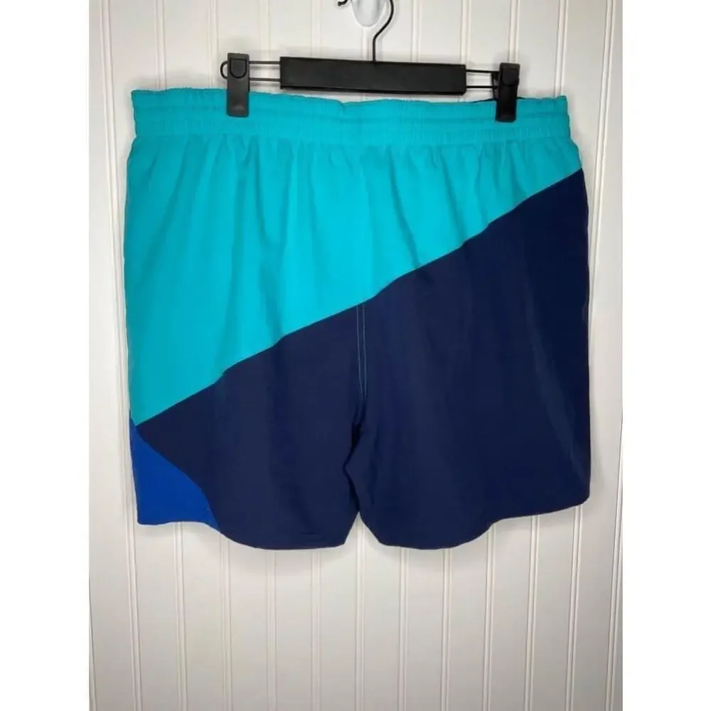 Men's Nike Swim Trunks Sz XL Turquoise/Blue